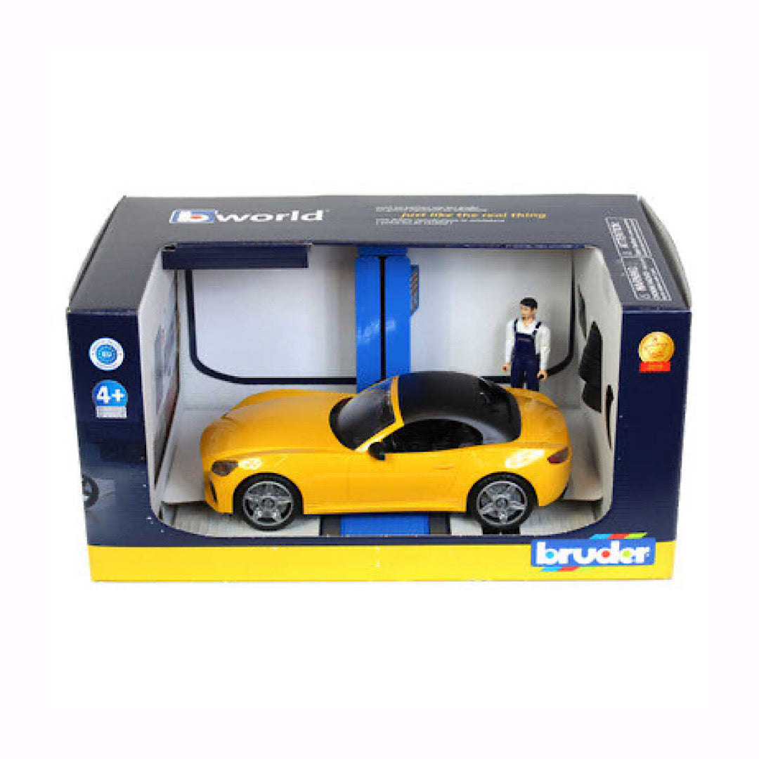 Bruder - Yellow Roadster Sports Car Yellow 03480