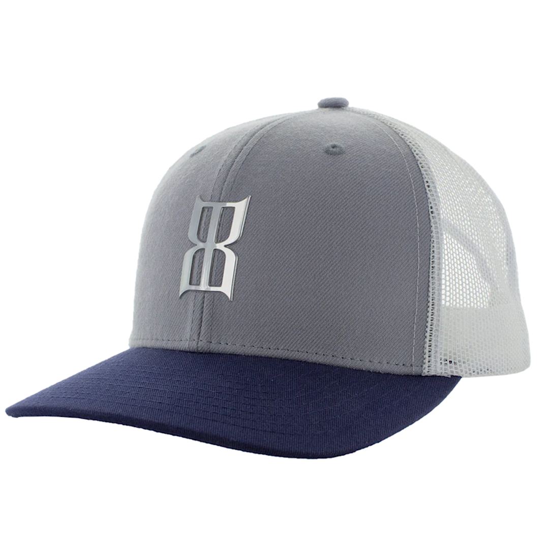 Bex - Klafkyn Grey Navy & White Snap Back Men’s Ball Cap BEX-GNW