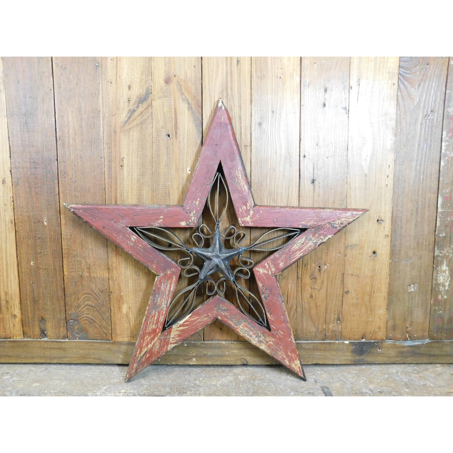 My Amigos Imports - Great Buy-#4-Texas Star-Wood and Iron-Wall Decor-20in-Rustic