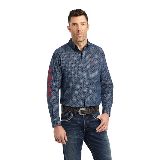 Ariat Men's Blue Chambray Classic Fit Long Sleeve