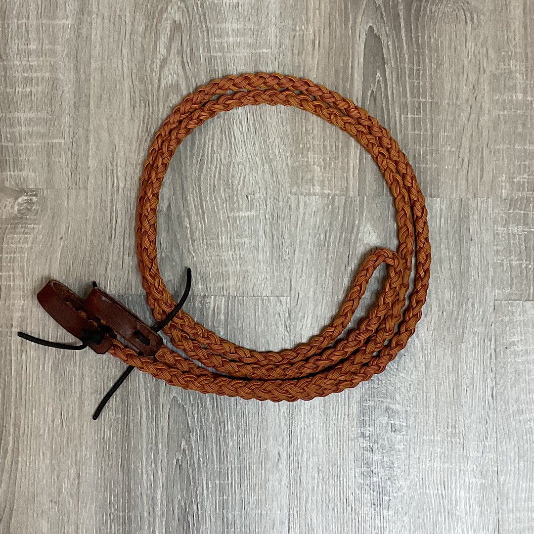 Twisted Pistol Design - Orange Multicoloured Paracord Roping Reins