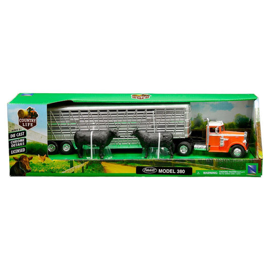 Country Life - Peterbilt 380 with Cattle Hauler Set 28399