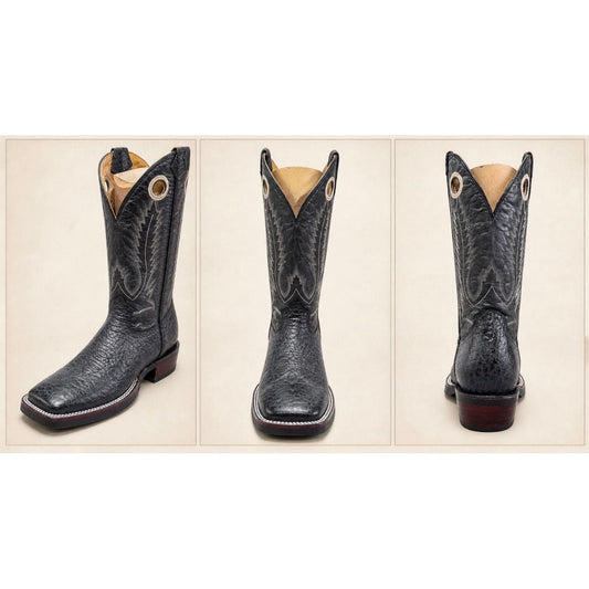 Corral Baby Bull Black Riding Heel Boots 0001