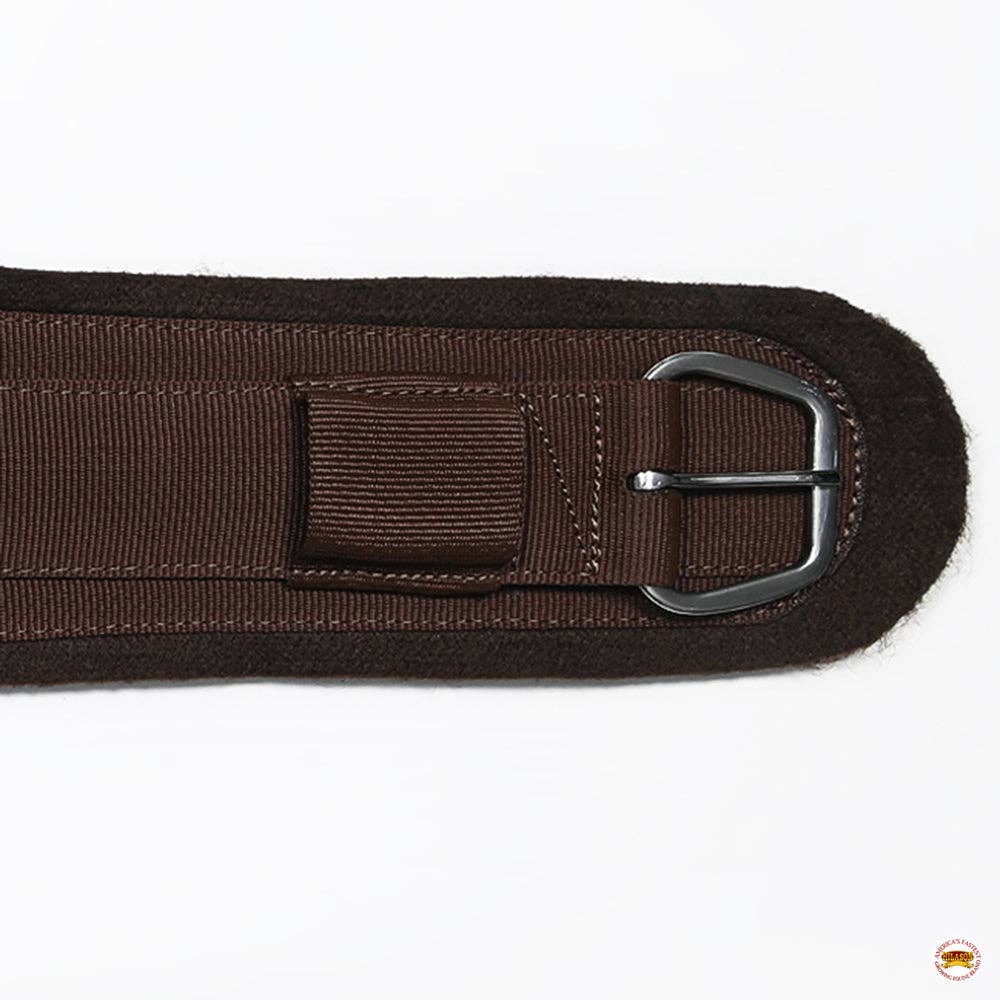 HILASON Western Horse Felt Lined Roper Saddle Cinch Girth Stainless Steel Buckle Black