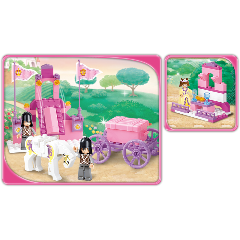 Texas Toy Distribution - Girl's Dream Royal Carriage Building Brick Kit (137 Pcs)