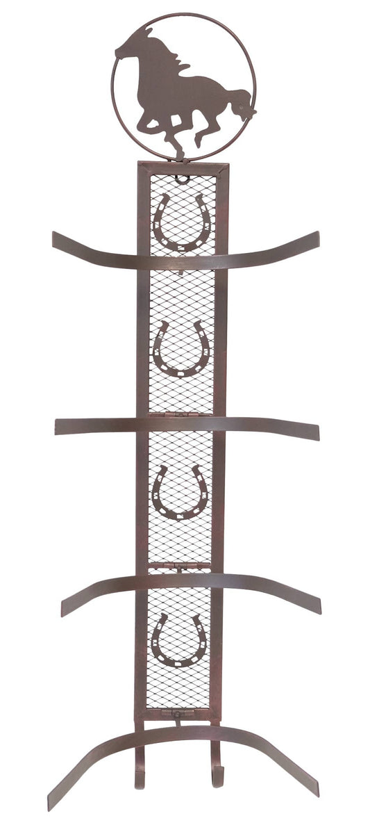 METAL HORSE 4 COWBOY HAT RACK,