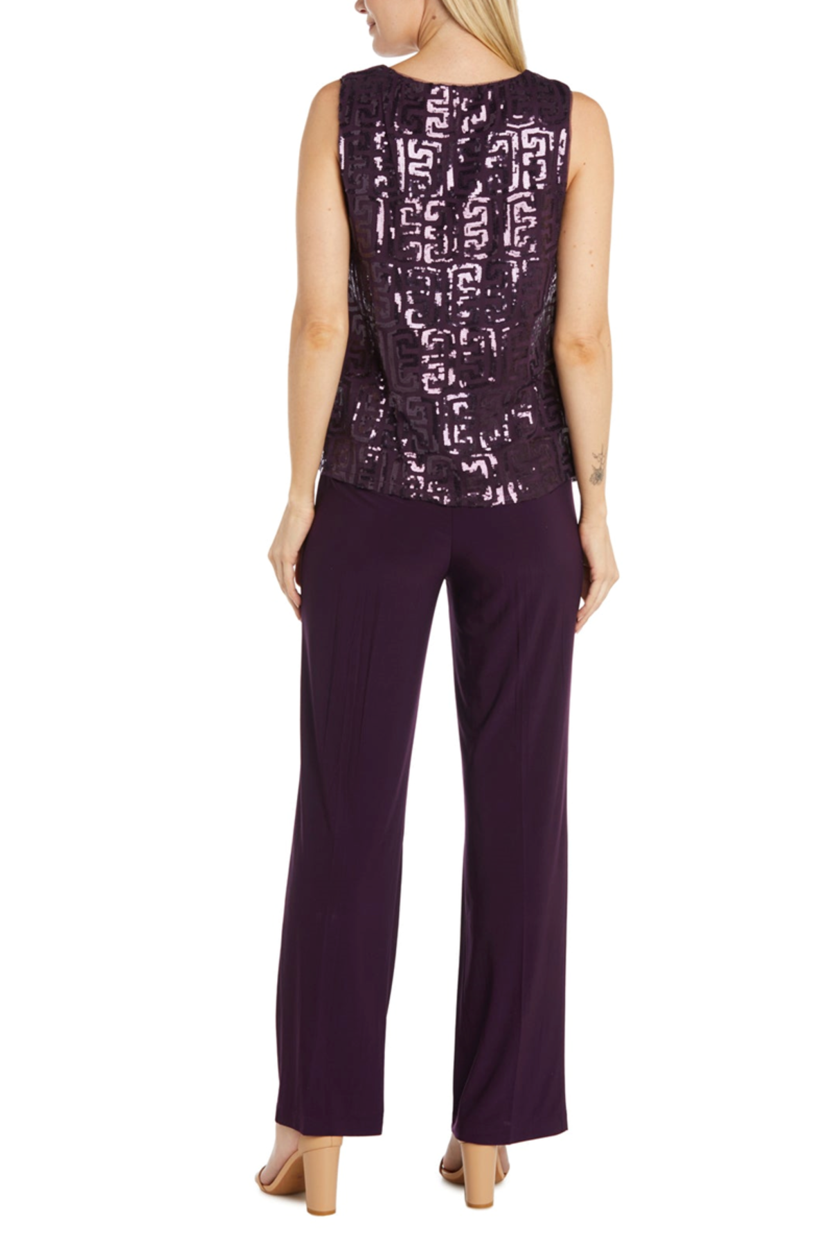 RM Richards 3-Piece Sequined Pants Suit 9761