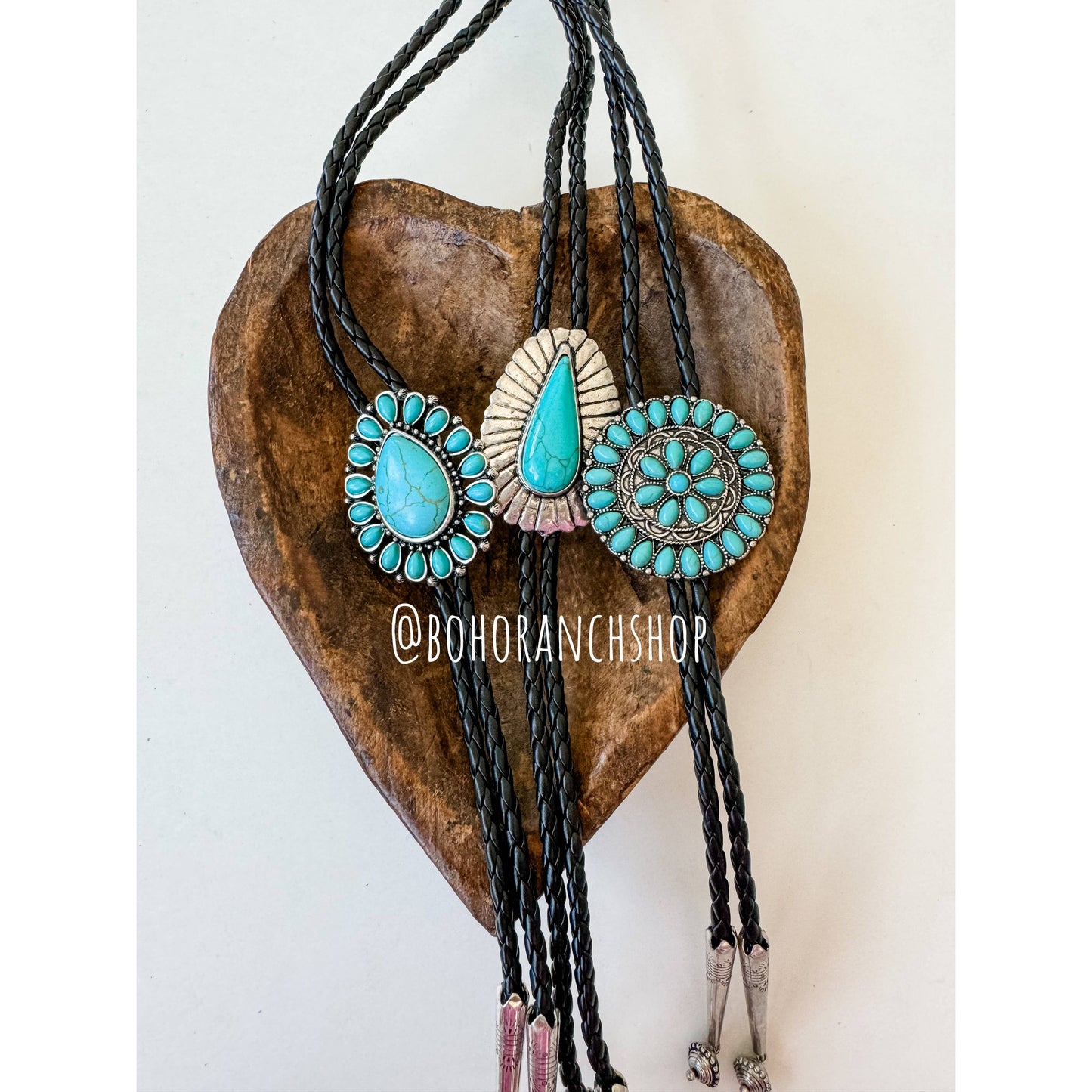 Western Bolo Tie Long Pendant Necklace