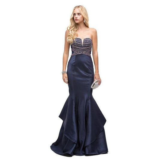 Straight Neckline and Mermaid Skirt