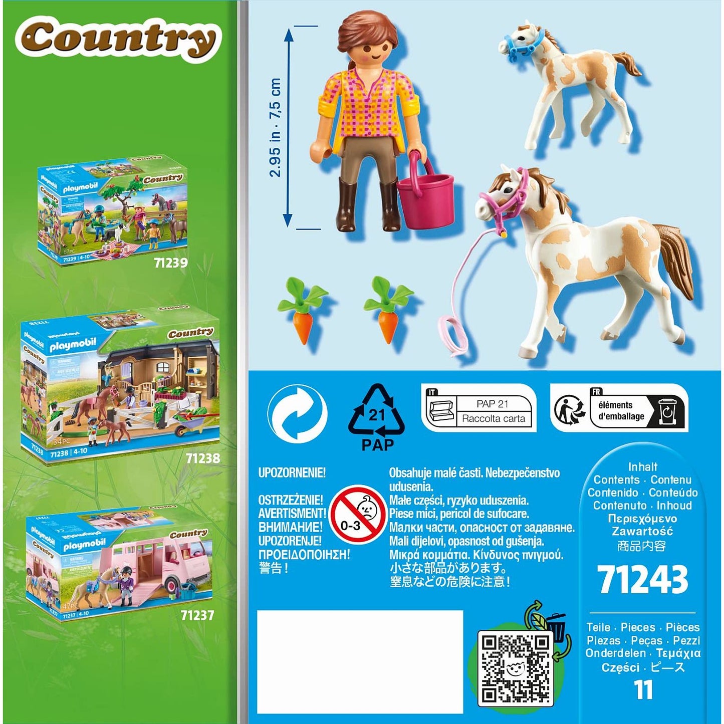 Playmobil - Country Mare & Foal Set 71243