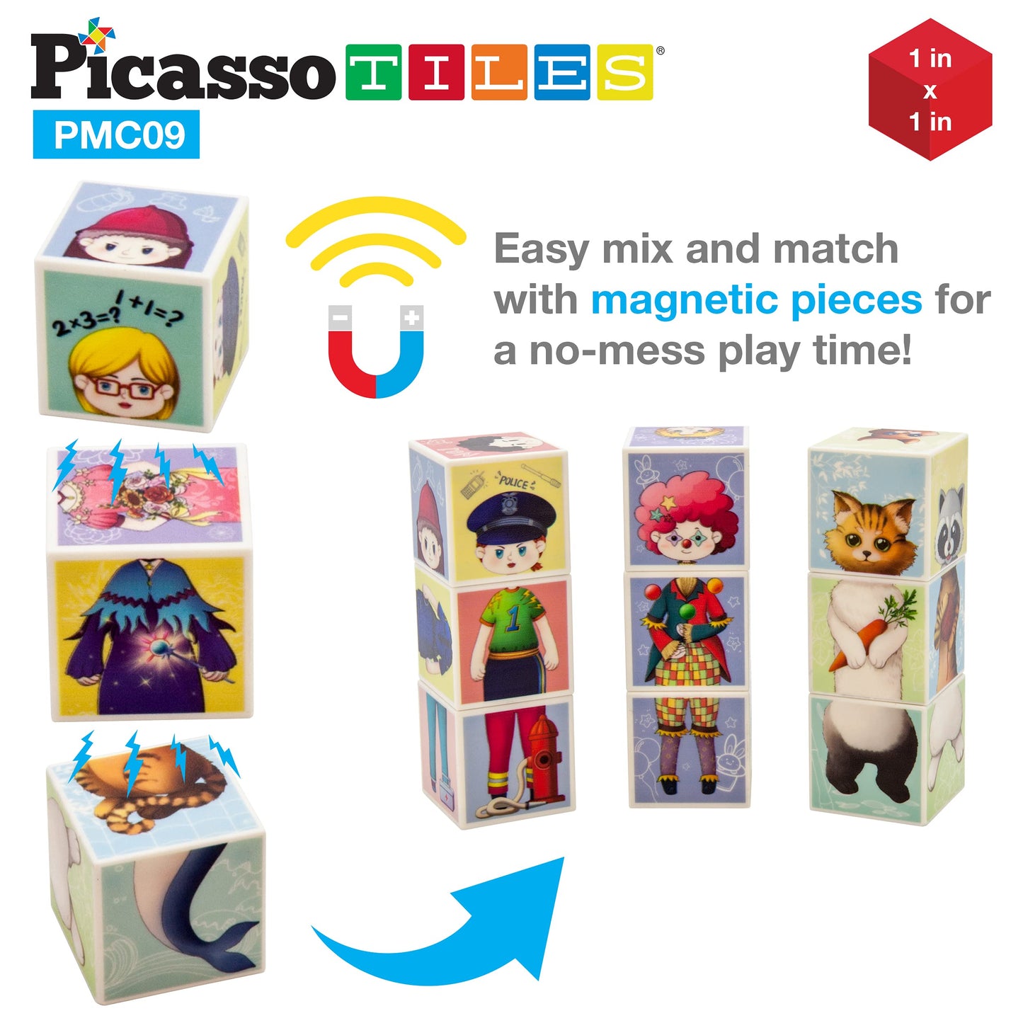 Picasso Tiles - 18 Character Magnetic Tiles