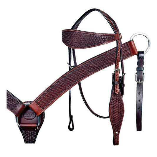 HILASON - Horse Headstall Breast Collar Tack American Leather