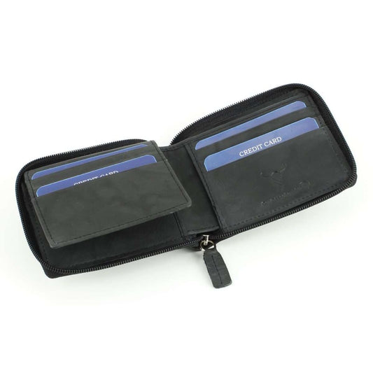 American Bison Zip Around Men's Wallet: 15712