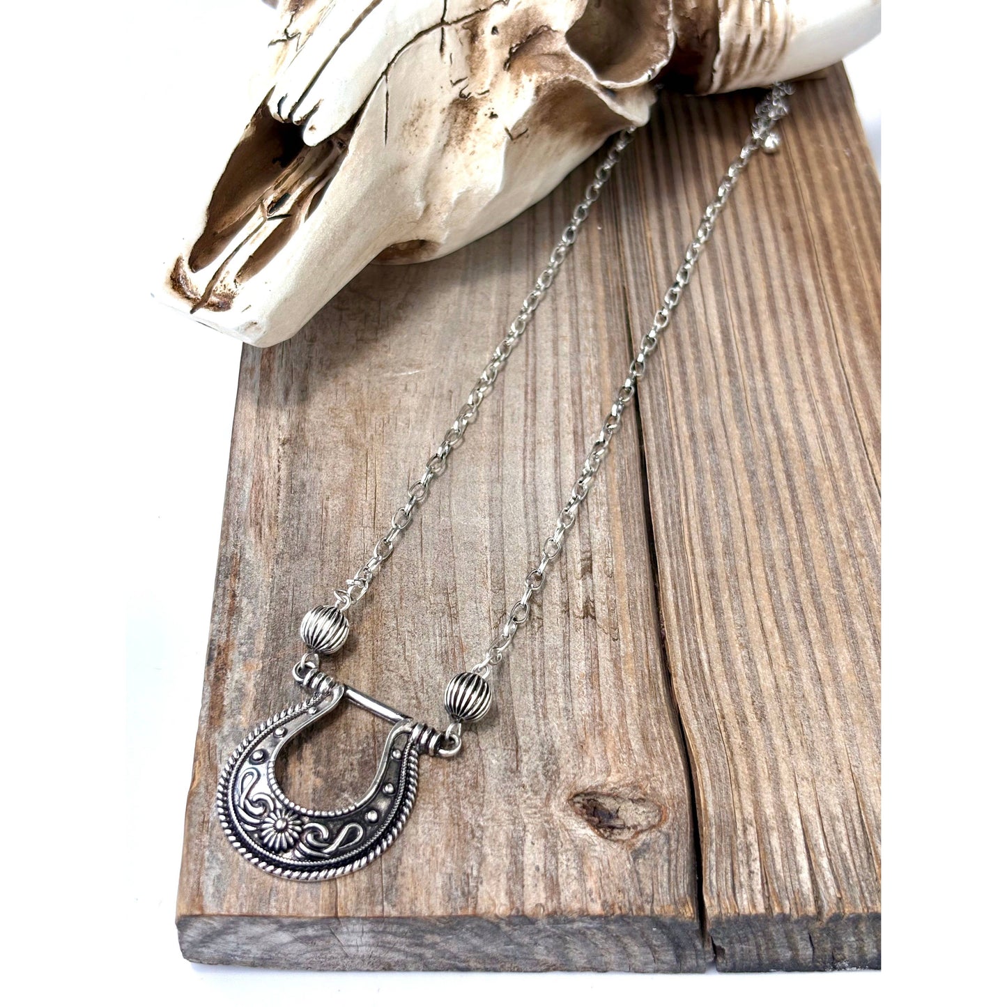 Western Horseshoe Pendant Necklace