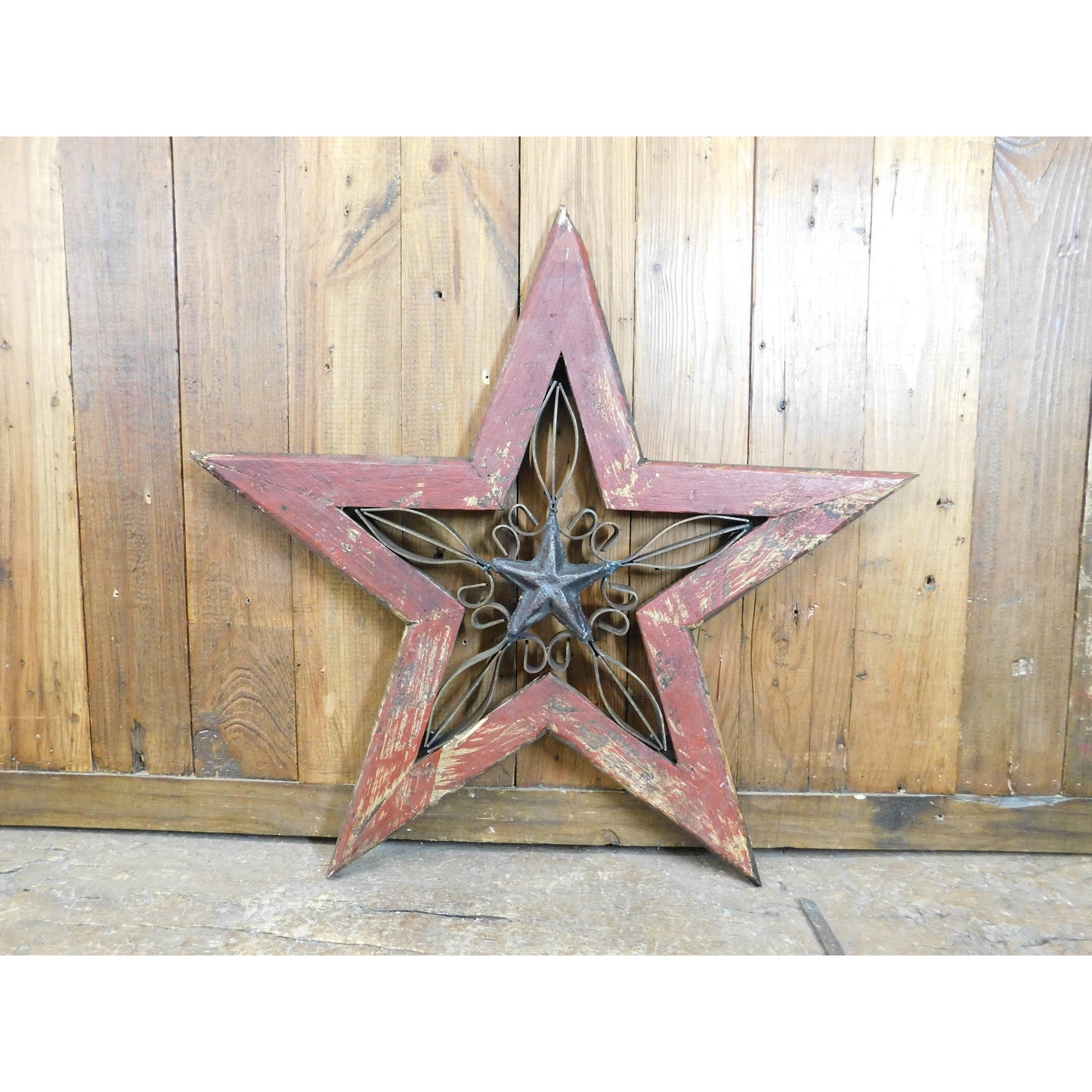 My Amigos Imports - Great Buy-#4-Texas Star-Wood and Iron-Wall Decor-20in-Rustic