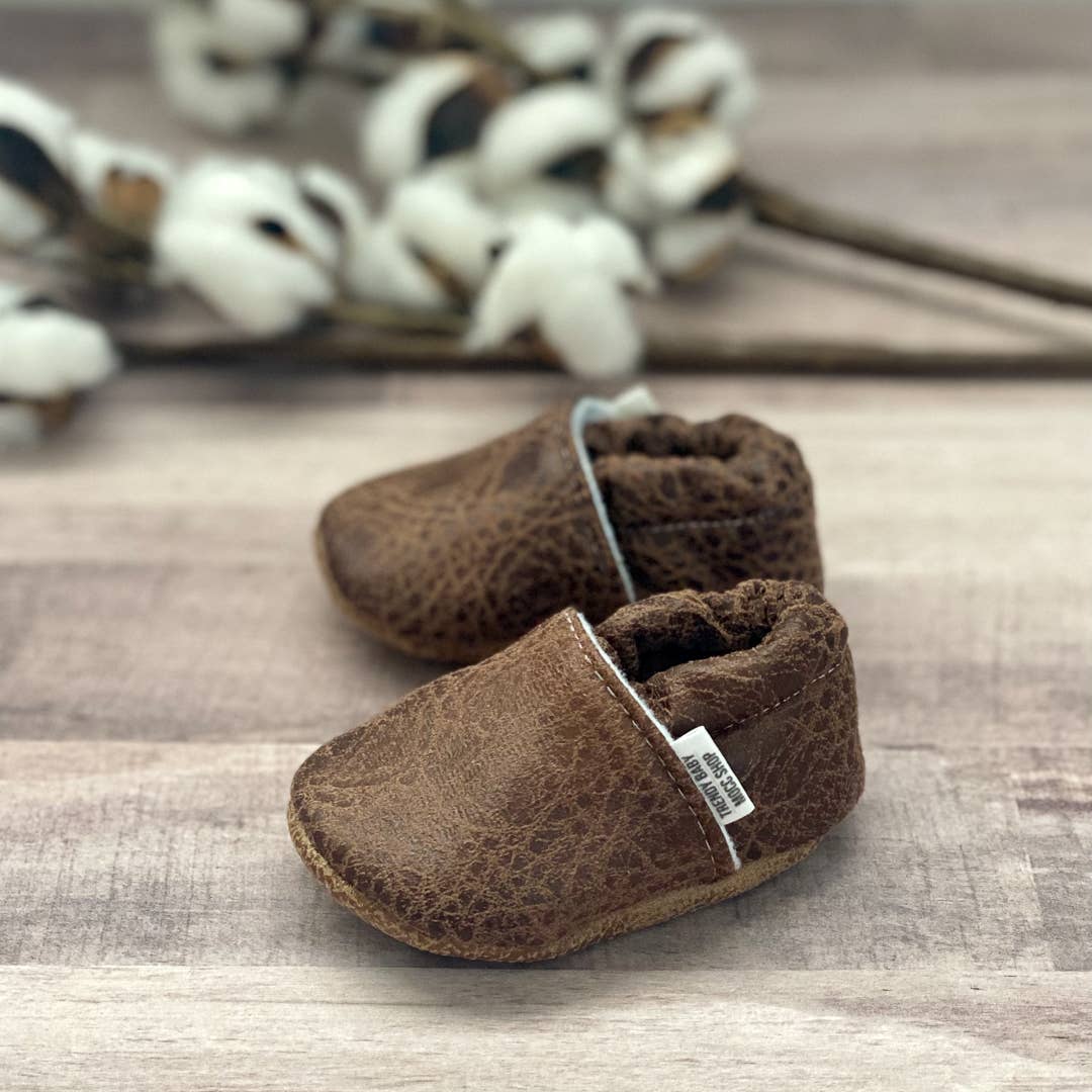 Trendy Baby Mocc Shop - Baby Shoe, Chocolate Suede Moccasins