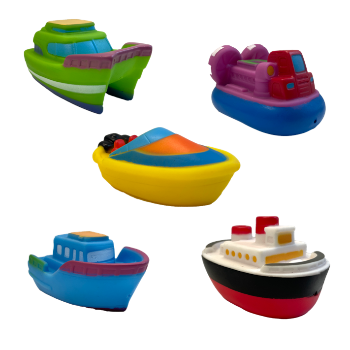 Rose Textiles - 5 Pack Bath Toys: Boats