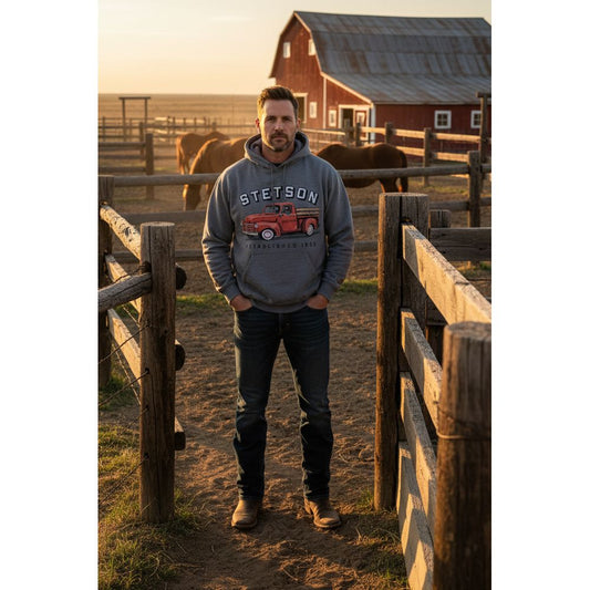 Stetson Men’s Hoodie, Grey 1109705620942