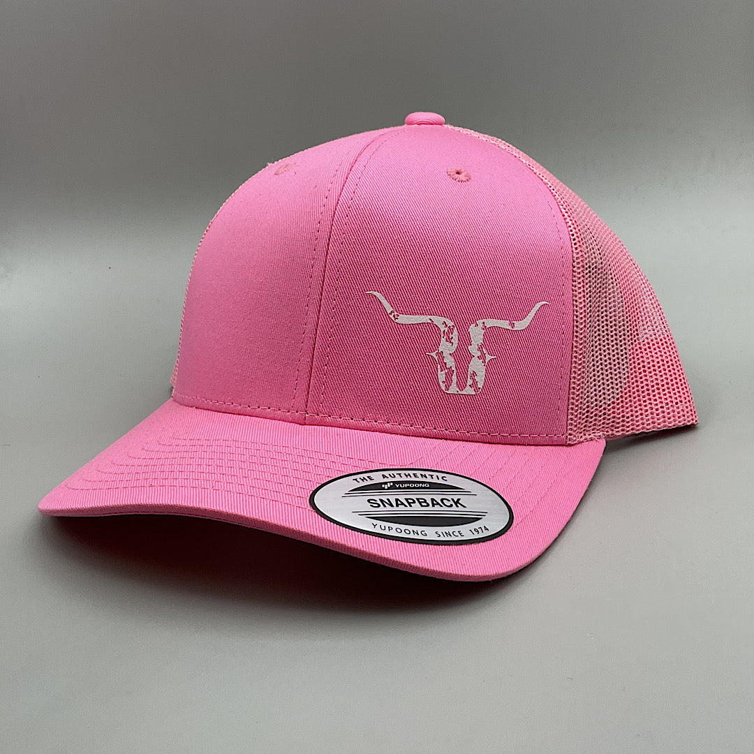 Ranch Rags - Pink With Logo Snap Back Ladies Ball Cap