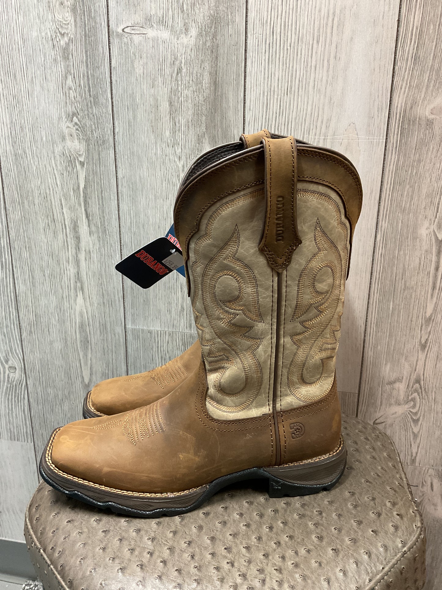 Durango Ladies Western Boot, Brown Cream, Square Toe DRD0332