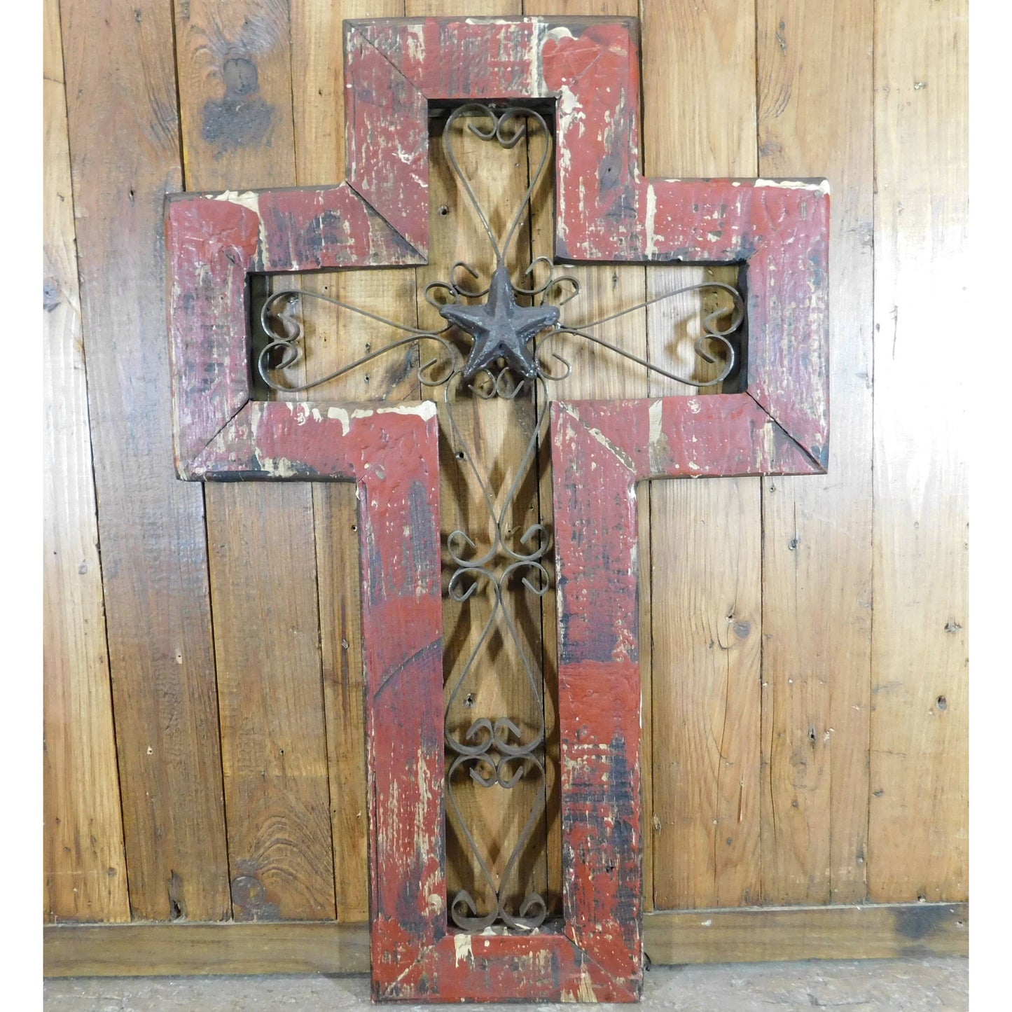 San Angelo Handmade Wall Scroll Cross 20x31