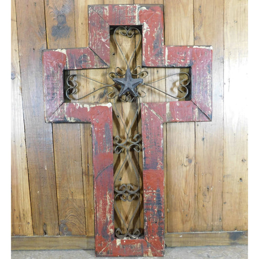 San Angelo Handmade Wall Scroll Cross 20x31