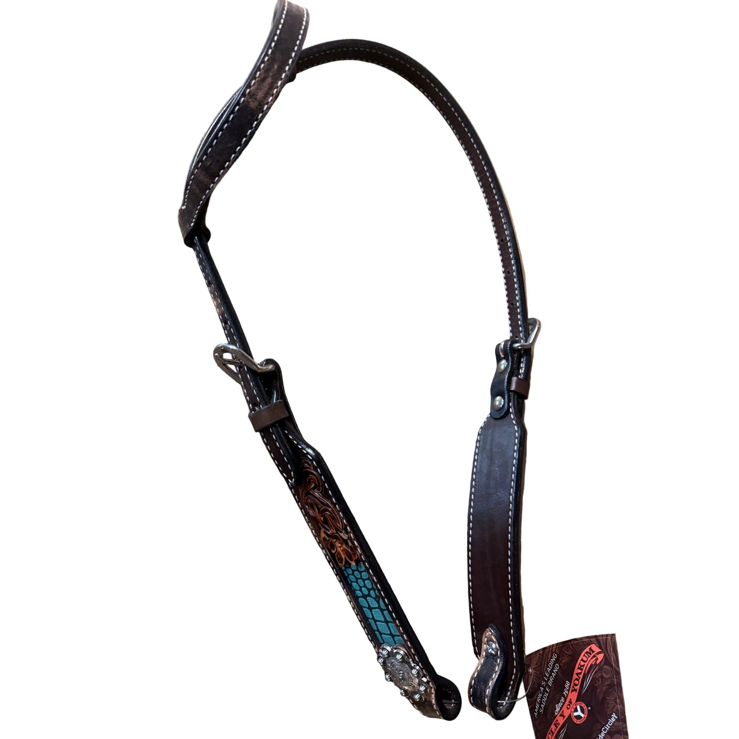 Circle Y Filigree Turquoise Gator Pony Size