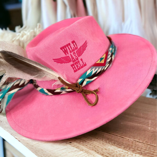 Wild Indigo - Wild As Hell Burned Western Cowboy Hat