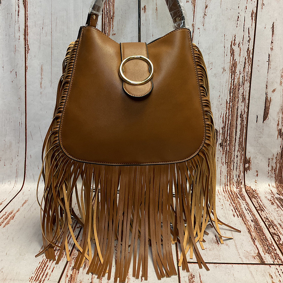 Venus  - Brown Fringe Handbag