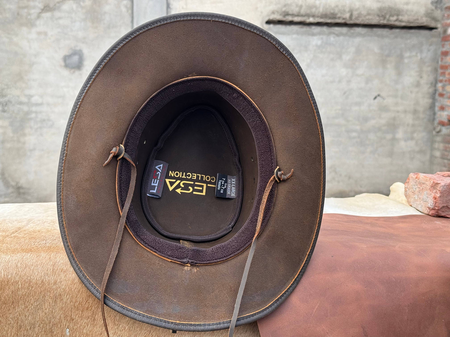 Durham Leather Cowboy Hat