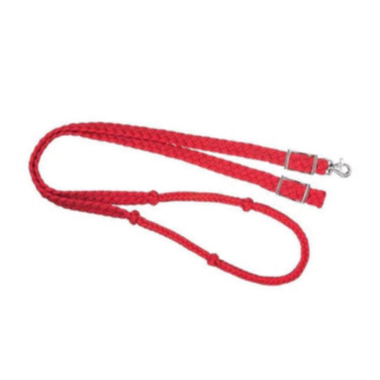 Tough 1 - Red Braided Poly 7’ Roping Rein 54-915-5-0