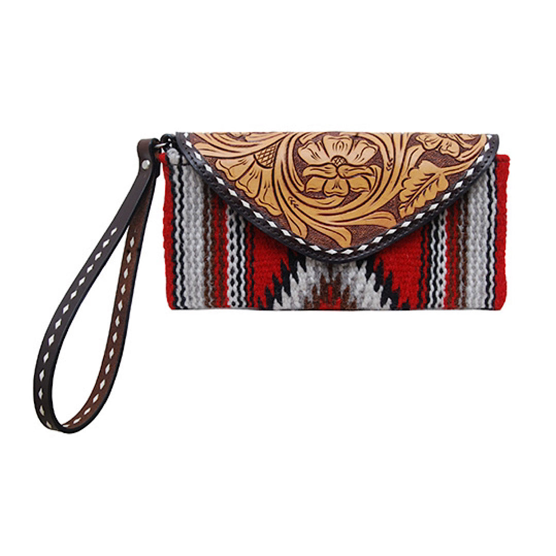 Rafter T Ranch - Red Woven Wristlet Clutch RTRC BL1000R