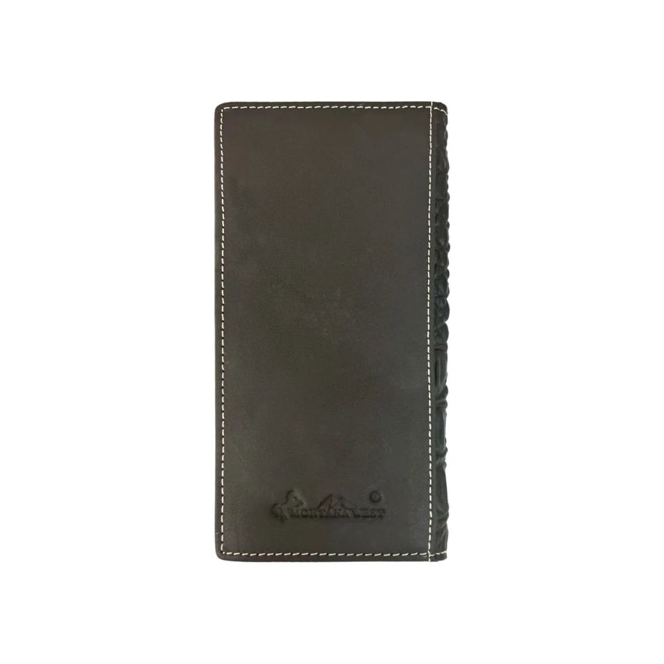 Montana West Men’s Rodeo Wallet Pinched Effect Black