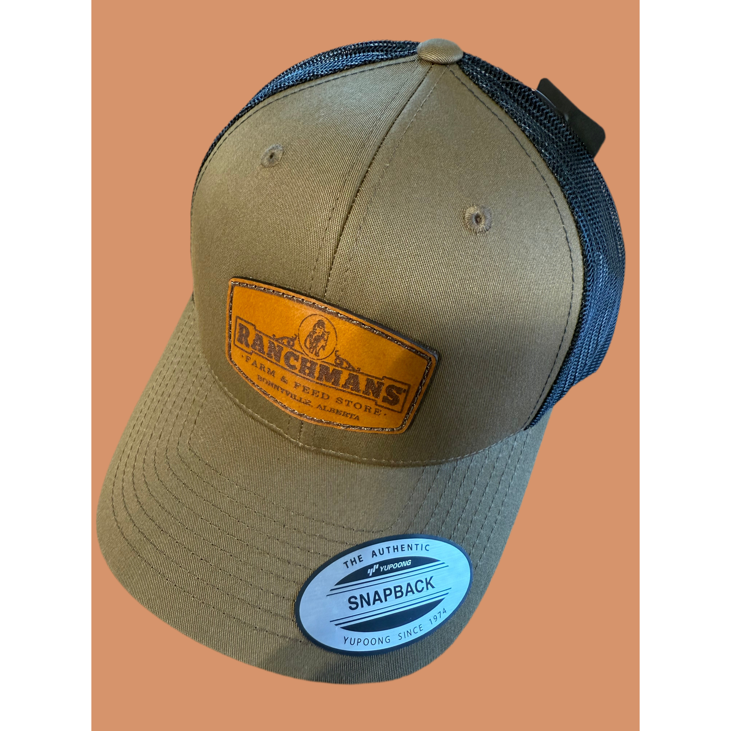 Ranchmans Cap Brown Black w/leather patch