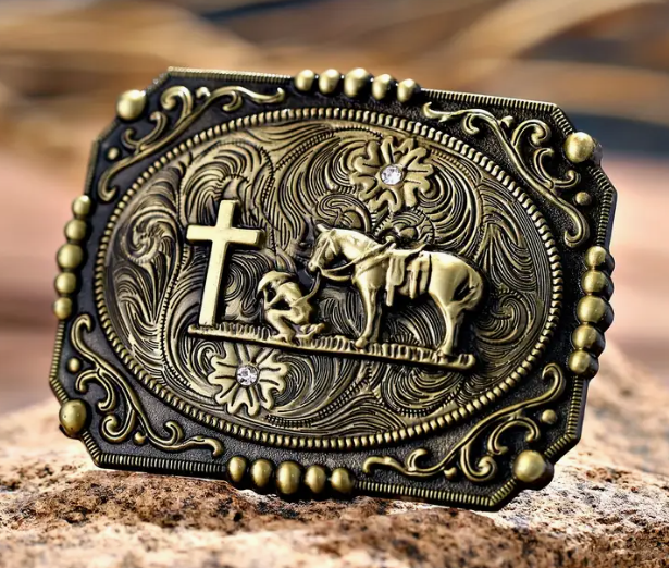 Praying Cowboy Belt Buckle 1790