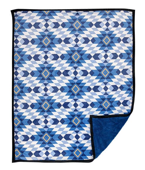 Canyon Fire Pattern Throw -Red & Blue