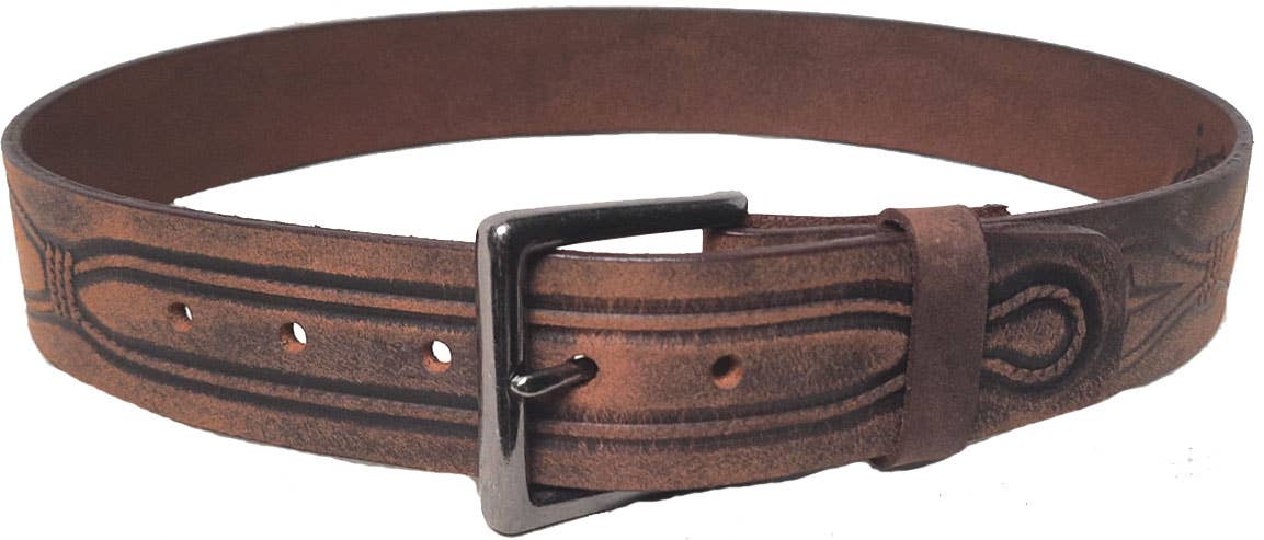 GENUINE LEATHER 40MM ROPE EMBOSSED BELT #1040