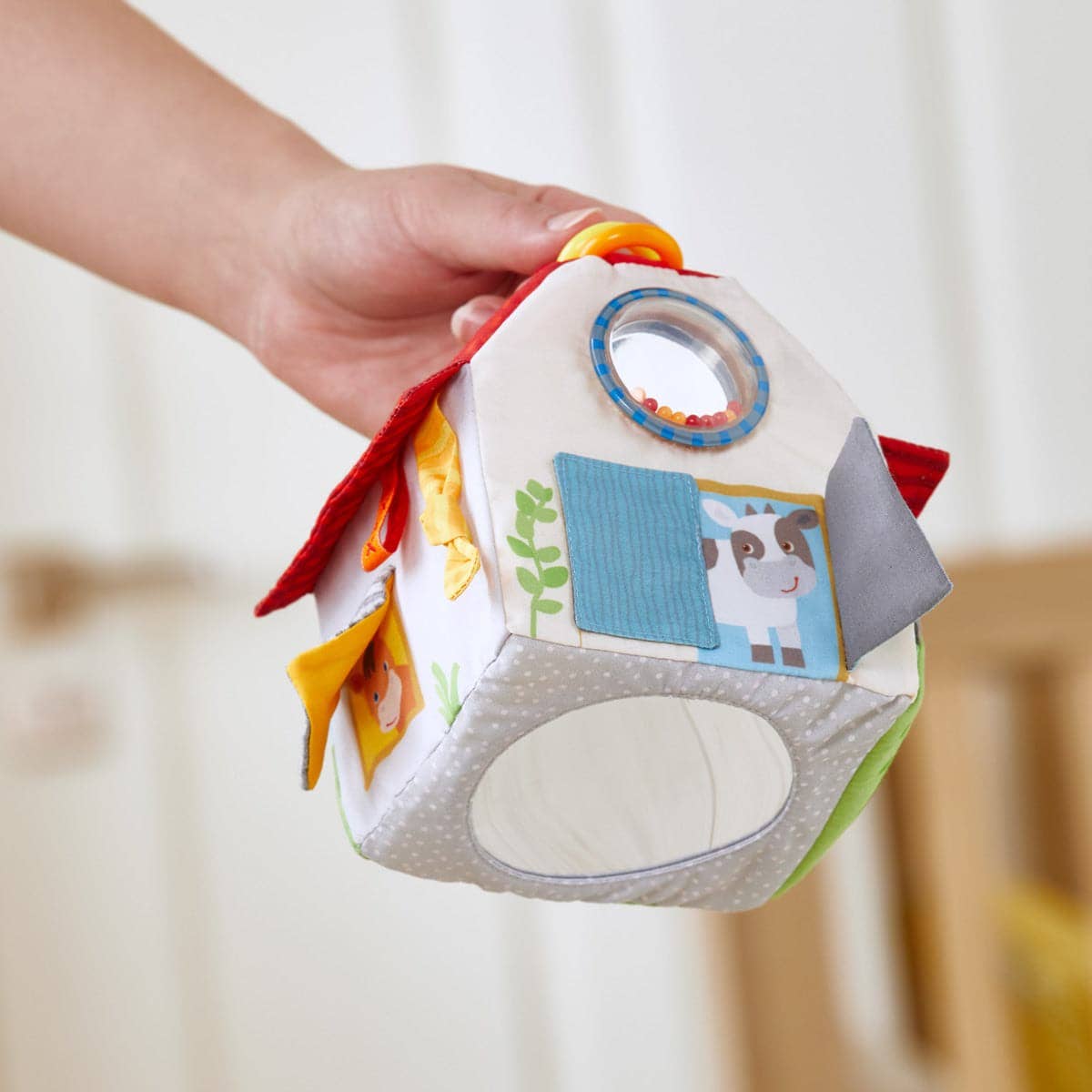 Farmyard Play Cube | Multi-Activity Wooden Toy for Toddlers