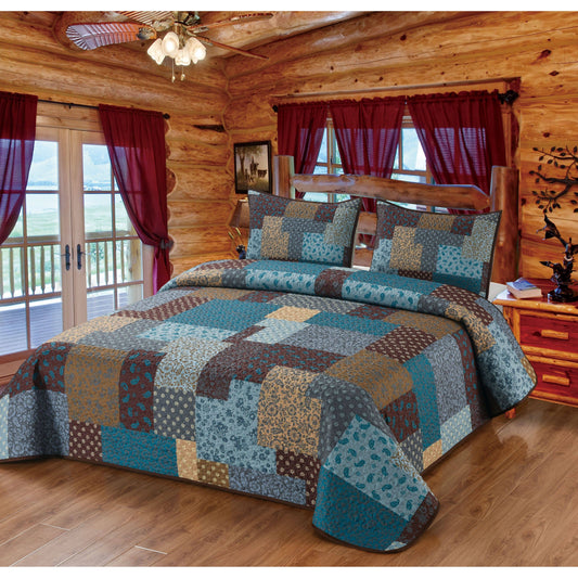Portage County Line Farmhouse Decorative Quilt Bedding Set
