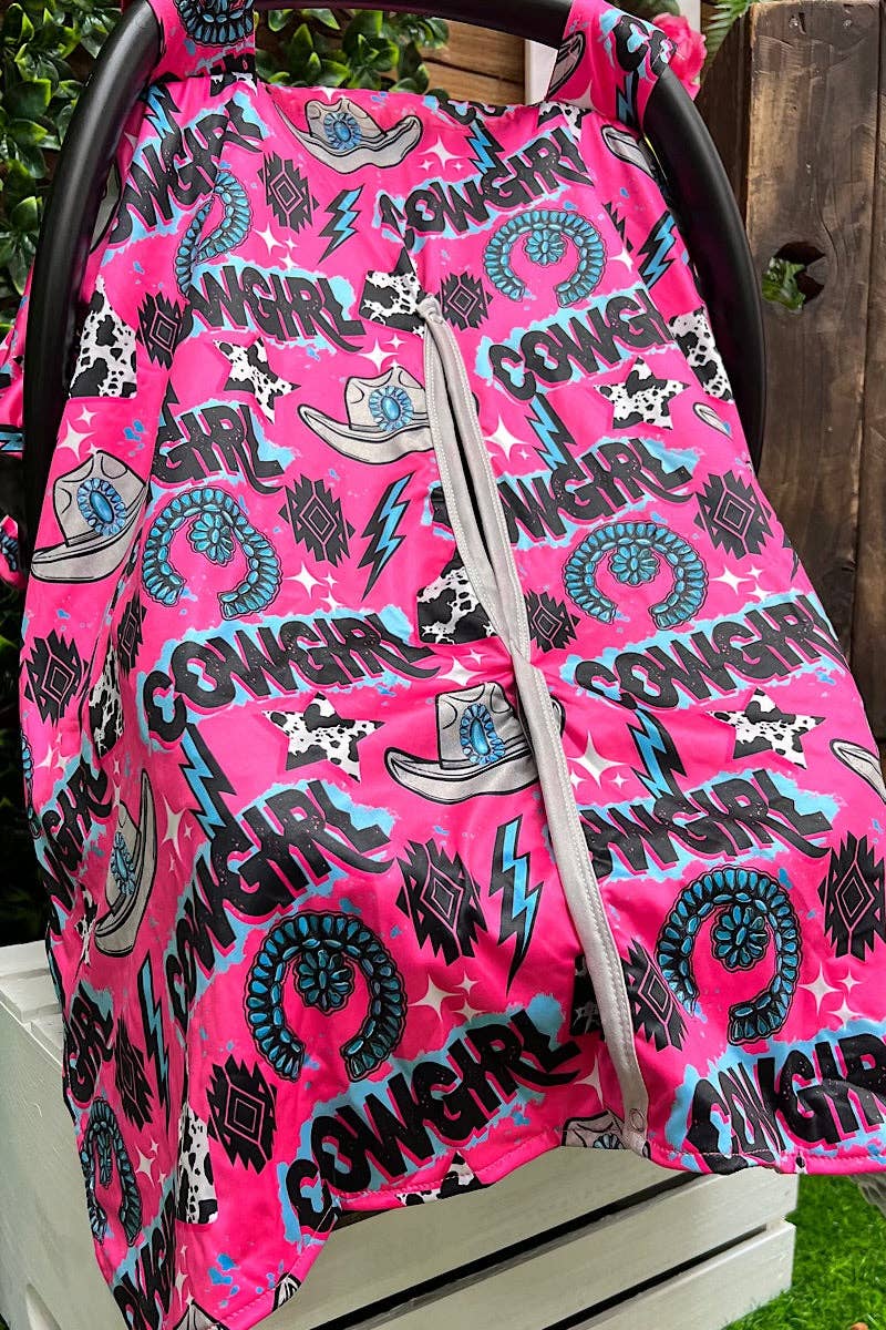 Cowgirl" Multi-Printed on Car Seat Cover ZYTG25153013 M