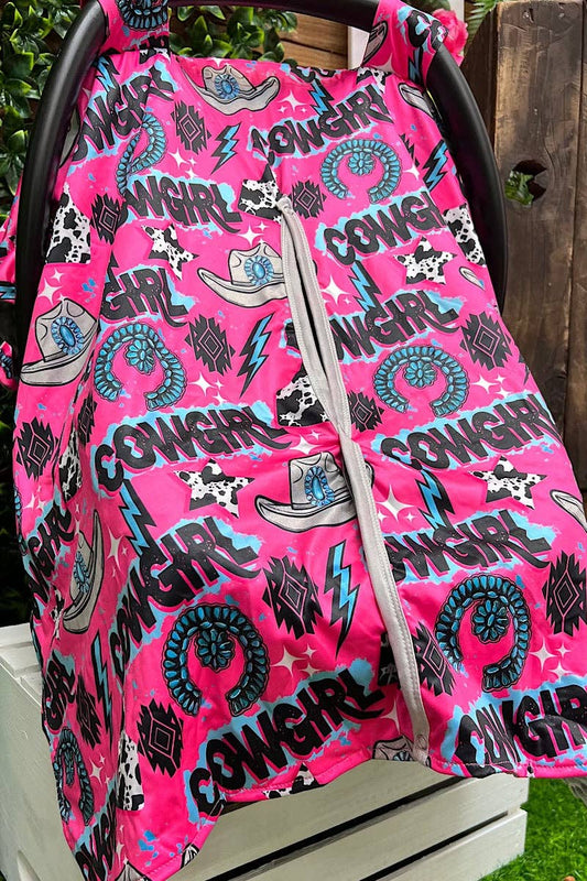Cowgirl" Multi-Printed on Car Seat Cover ZYTG25153013 M