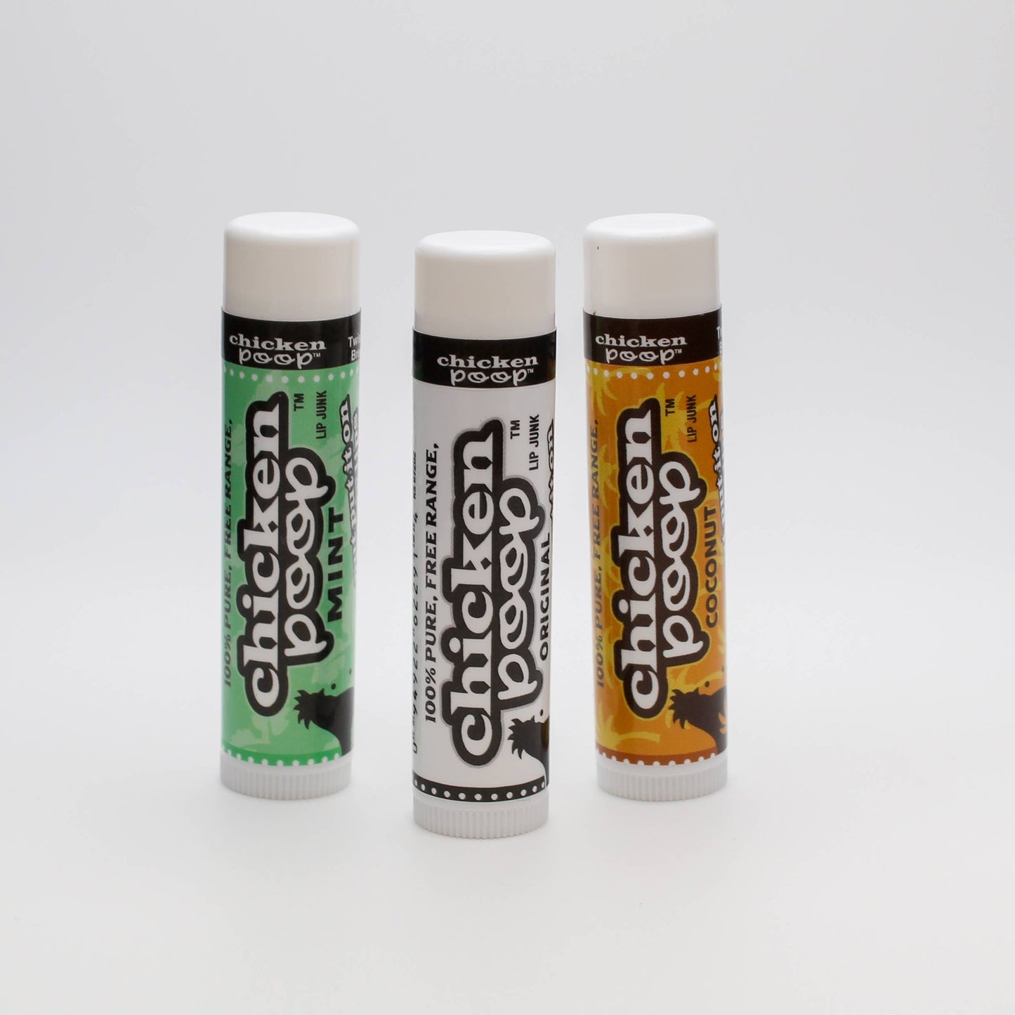 Chicken Poop® FAVORITES Lip Balm Lip Junk Trio - All Natural
