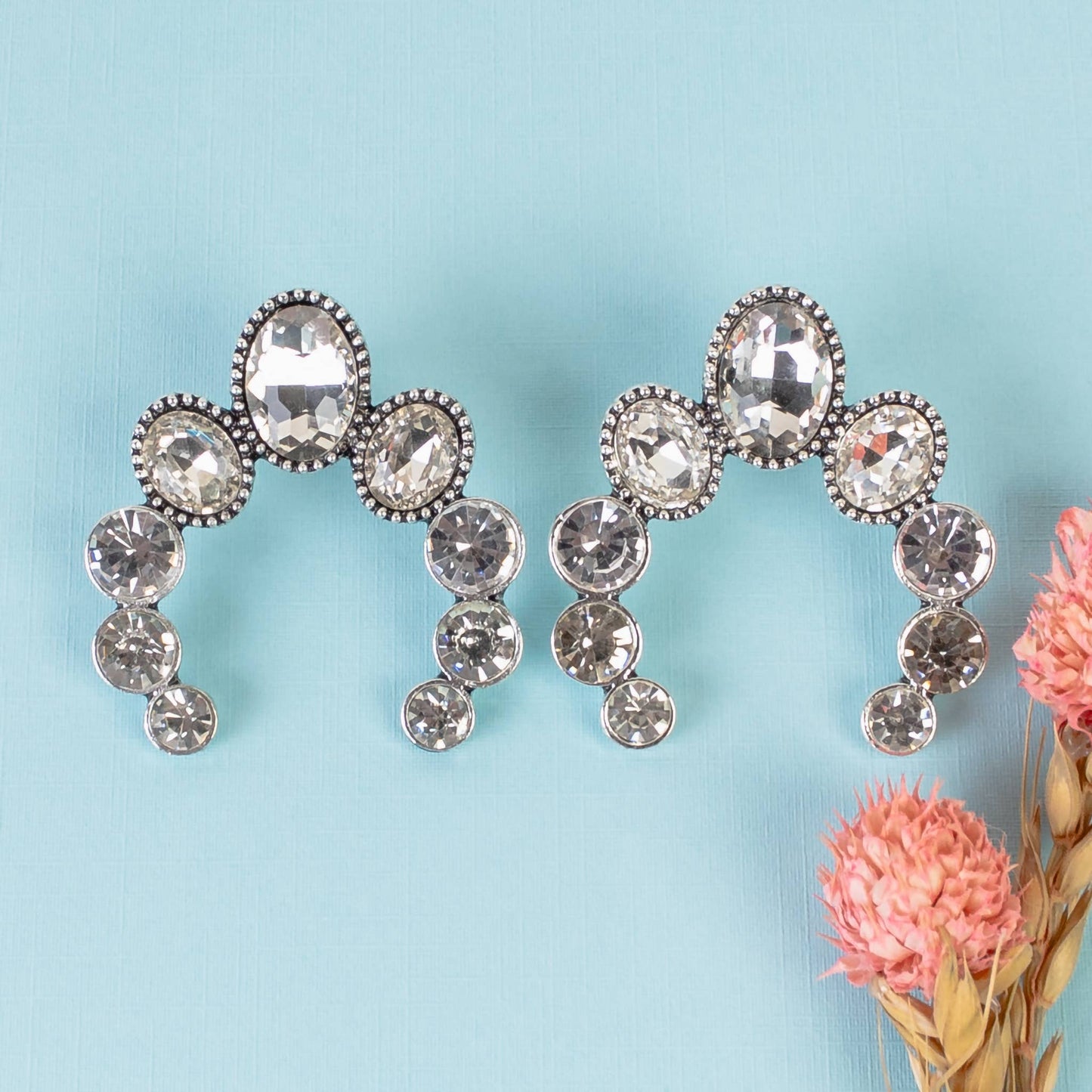 Crystal Squash Blossom Earrings