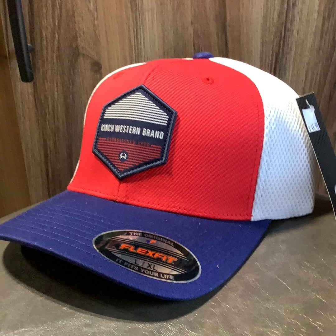 Cinch Flex Fit Hat Red&Blue