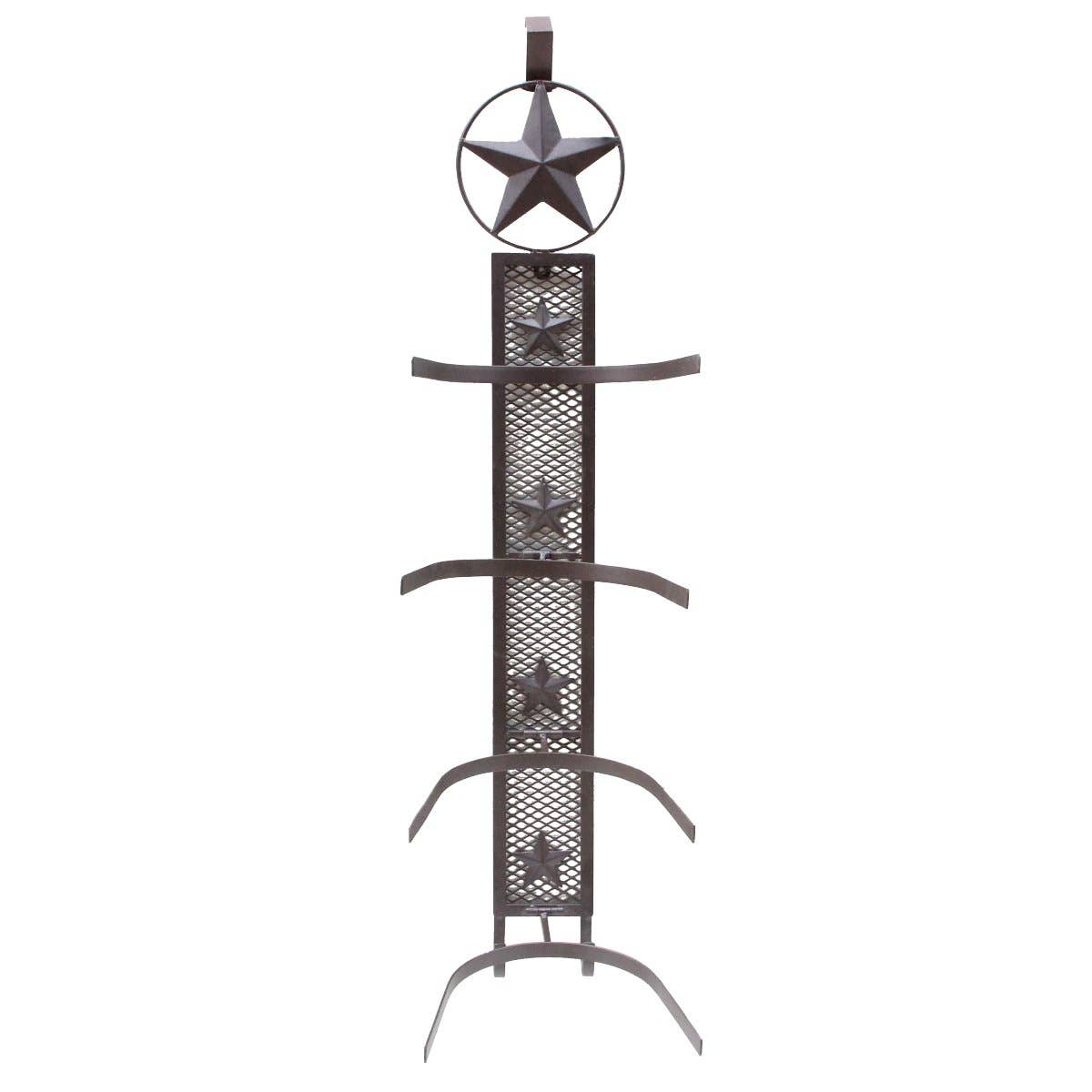 METAL STAR 4 COWBOY HAT RACK,