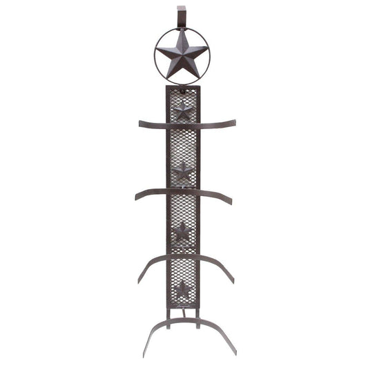 METAL STAR 4 COWBOY HAT RACK,