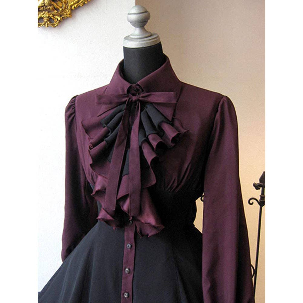 Ladies Dress, Gothic Bow Dress Renaissance Steam Punk