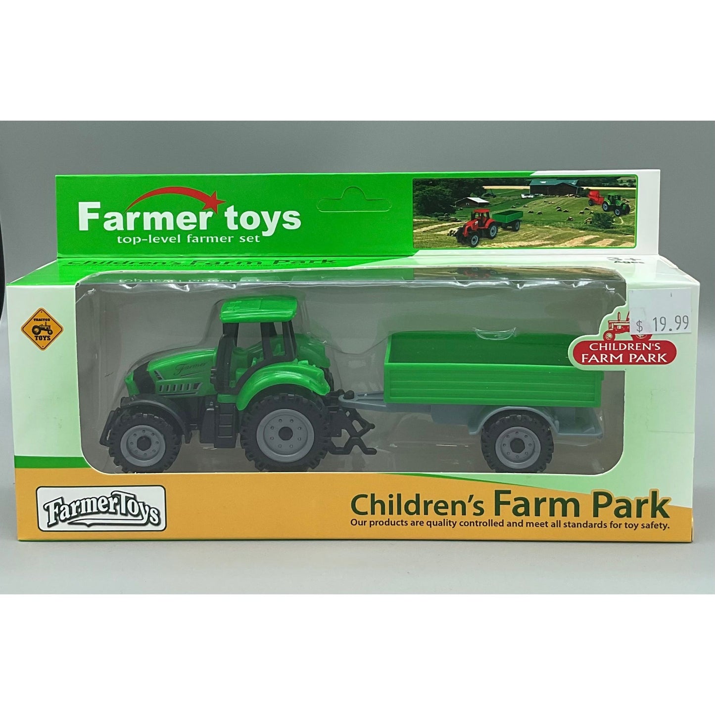 Farmer Toys - Free Wheel Tractor w/ Detachable Wagon