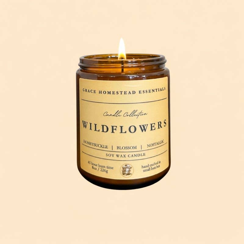 Wildflowers Soy Candle 8oz | Hand Poured Candle