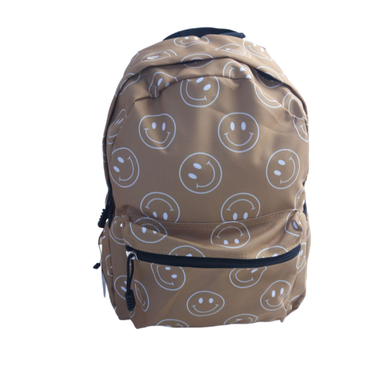 Rufflеѕ & Bоwtіеѕ - Affordable Boys & Girls Clothing - Kids Backpacks -  Tan Happy Faces
